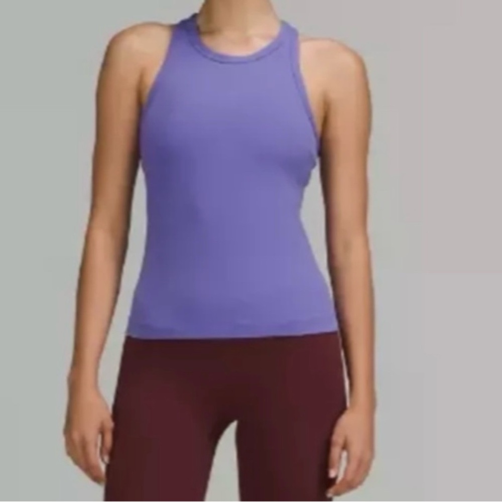 Womens Lululemon Align Waist-Length Racerback Tank Top Size 8 Charged Indigo 💜